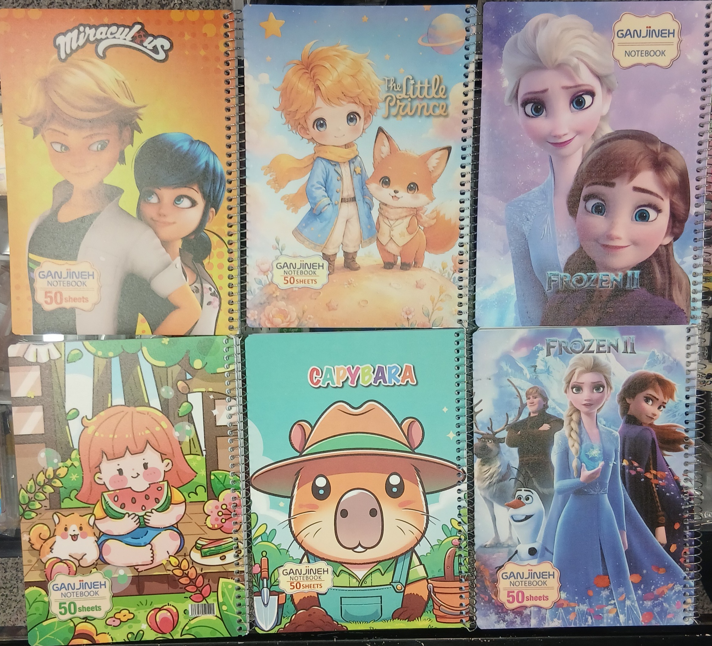 دفتر مشق ۵۰برگ سیمی جلد طلقی برند گنجینه